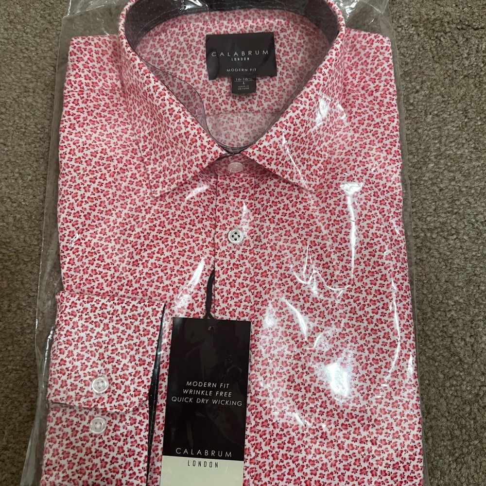 Men’s button down with flower pattern